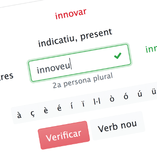 Practicar conjugació de verbs catalans
